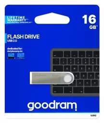 GOODRAM  UUN2 Pendrive - 16GB USB 2.0 SILVER