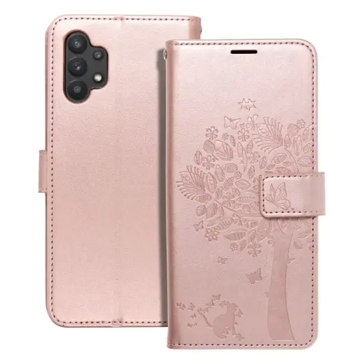 MEZZO tree grāmatveida maciņš telefonam Samsung Galaxy A32 4G (A325) zelta krāsā
