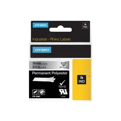Dymo Schriftband Vinyl Black Metallic (18487)