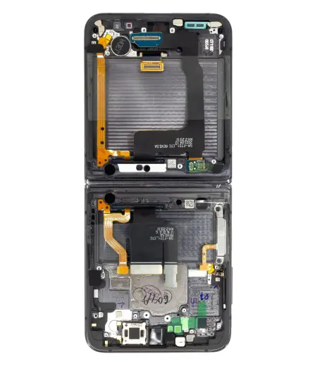 LCD display + Touch Unit + Front Cover Samsung F721 Galaxy Z Flip 4 5G Graphite (Service Pack)