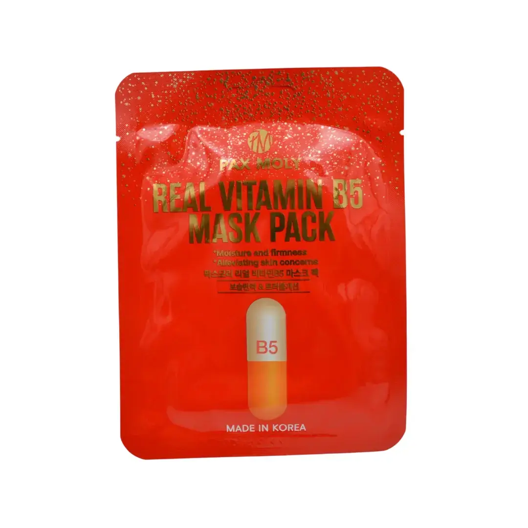 PaxMoly, Real Vitamin B5, Hydrating & Soothing & Repairing, Sheet Mask, Face, Day & Night, 25 ml