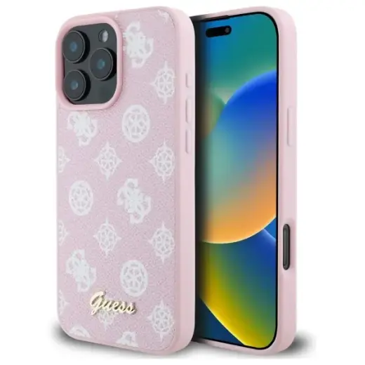 Guess GUHMP16XPGPYSP iPhone 16 Pro Max 6.9" różowy|pink hardcase Peony Script MagSafe