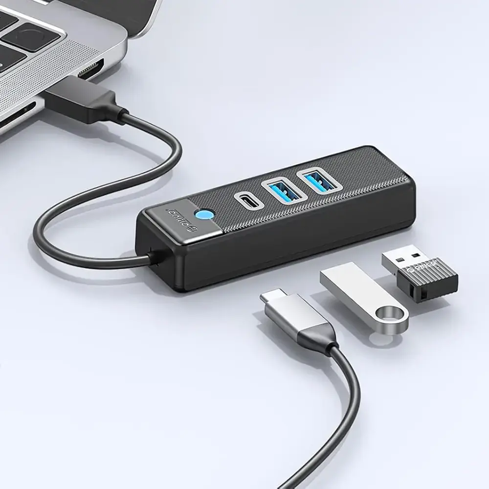 Orico PWC2U-U3 3-port USB hub 2x USB-A 3.0 1x USB-C 3.0 1.8 m - black