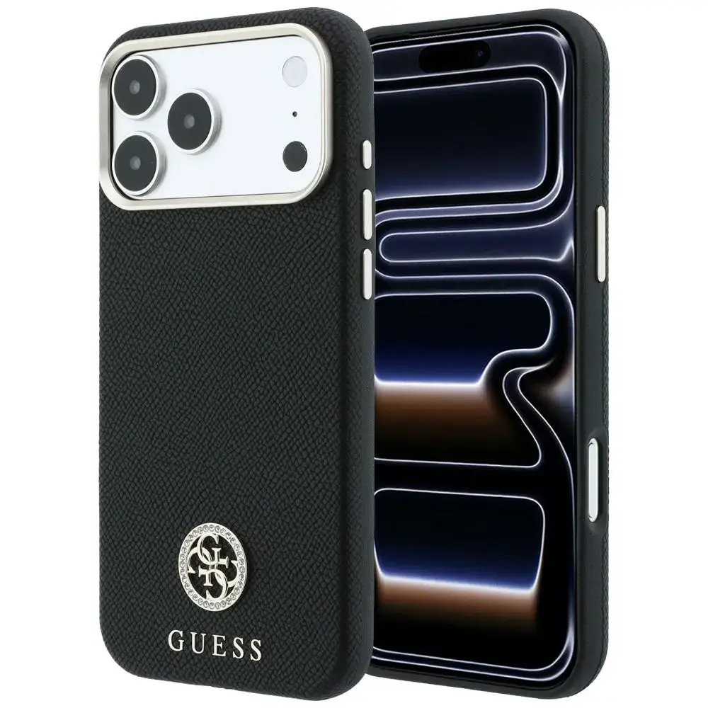 GUESS Grained Round Strass Logo MagSafe