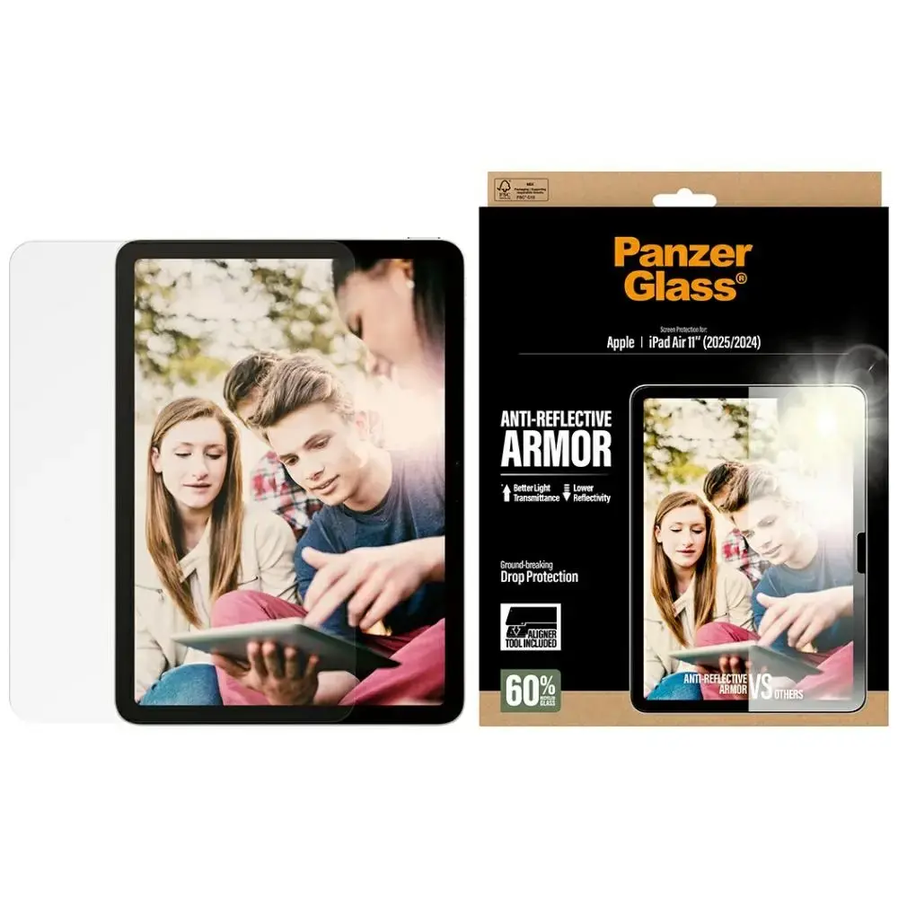 Szkło hartowane PanzerGlass Ultra-Wide    Fit Reflective Armor do iPad Air 11" (2025|2024)