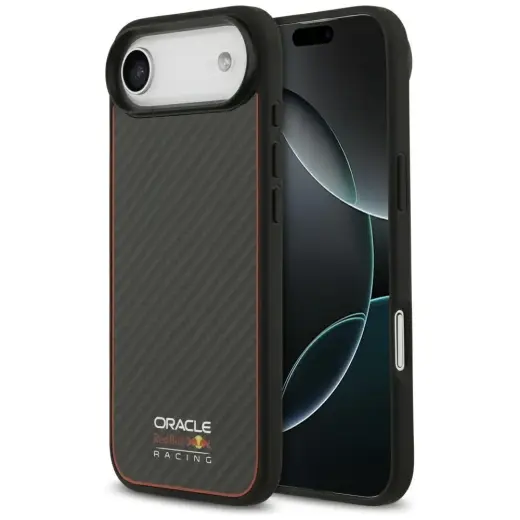 Red Bull Kevlar Logo Matt phone case with MagSafe support for iPhone 17 Air black