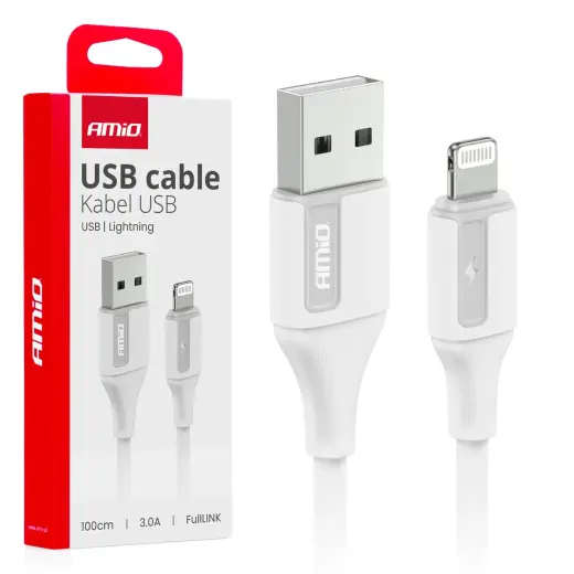 AMiO AMIO-03919 провод для передачи данных и зарядки | USB-A на Lightning | 15W | 1m
