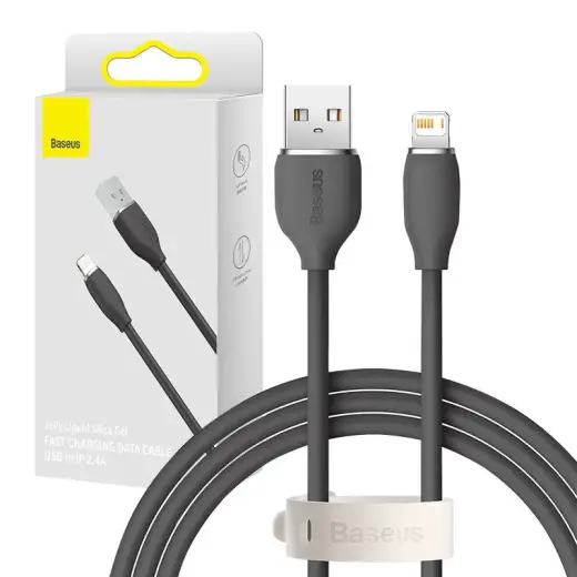 Baseus Jelly data transfer and charging cable | USB-A to Lightning | 12W | 1.2m | black