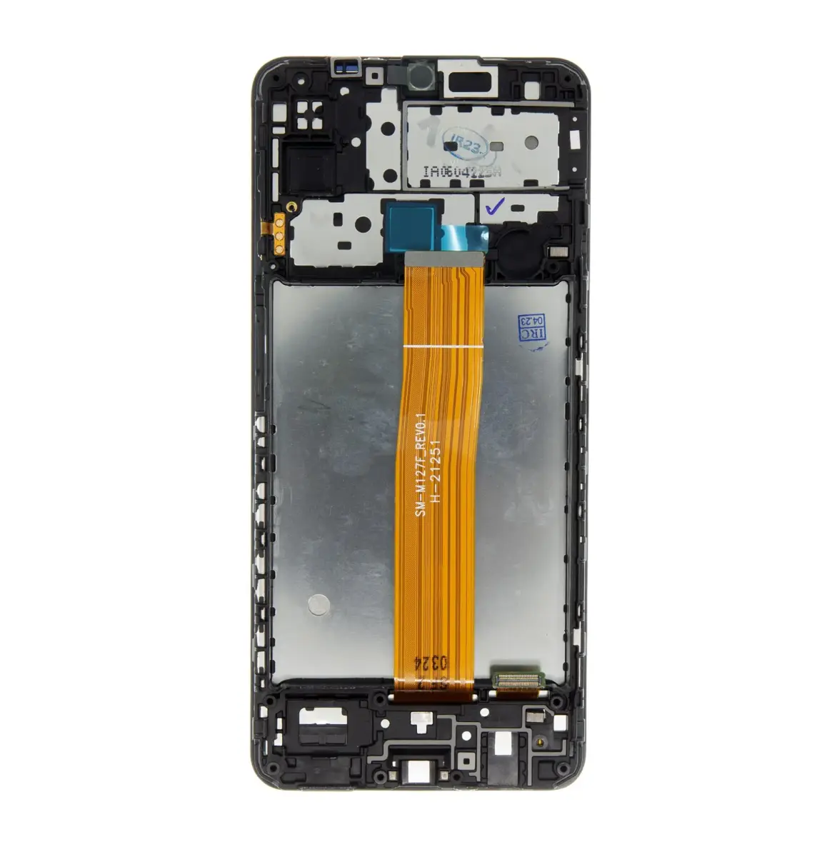 LCD display + Touch Unit + Front Cover for Samsung M127F Galaxy M12 Black