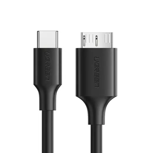 UGREEN US312 datu pārraides un uzlādes vads | Micro B uz USB-C | 15W | 1m | melns