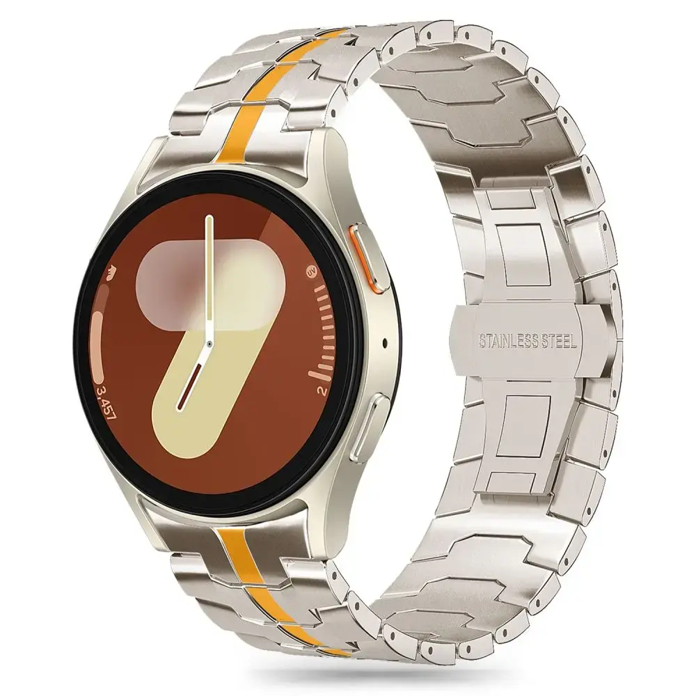 TECH-PROTECT STAINLESS LINE SAMSUNG GALAXY WATCH 4 | 5 | 5 PRO | 6 | 7 | FE TITANIUM|ORANGE