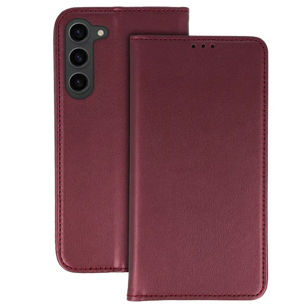 Smart Magneto Case for Samsung Galaxy S23 Plus burgundy
