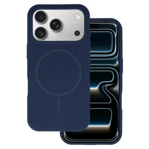 Slim Silicone maciņš ar MagSafe atbalstu telefonam Samsung Galaxy S25 FE (S731) tumši zils