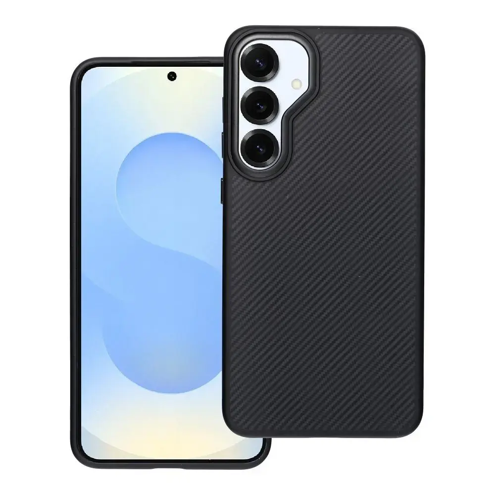 Case for Samsung S25 PLUS Carbon Elite Mag Cover compatible with MagSafe black