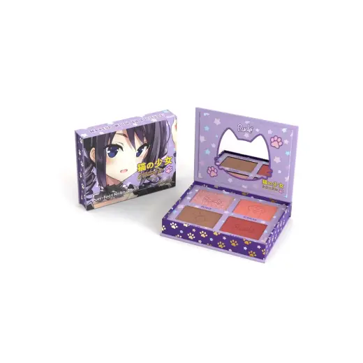 Rude Cosmetics, Purr-fect Neko, Multi-use, Face Palette, 4 Shades