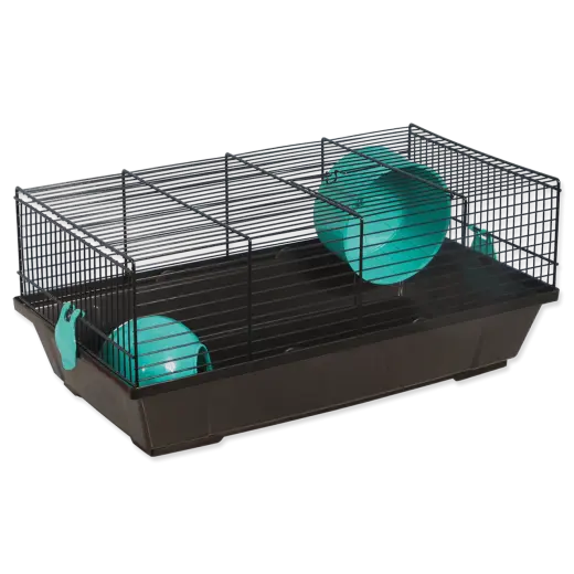 Cage : Placek Cage Viktor black, accessories blue, 50.5*28*21cm