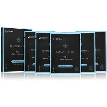 KORIKA Korean Heritage Mask Set - Sada hydratačních plátýnkových masek s 8 typy kyseliny hyaluronové 25.0g