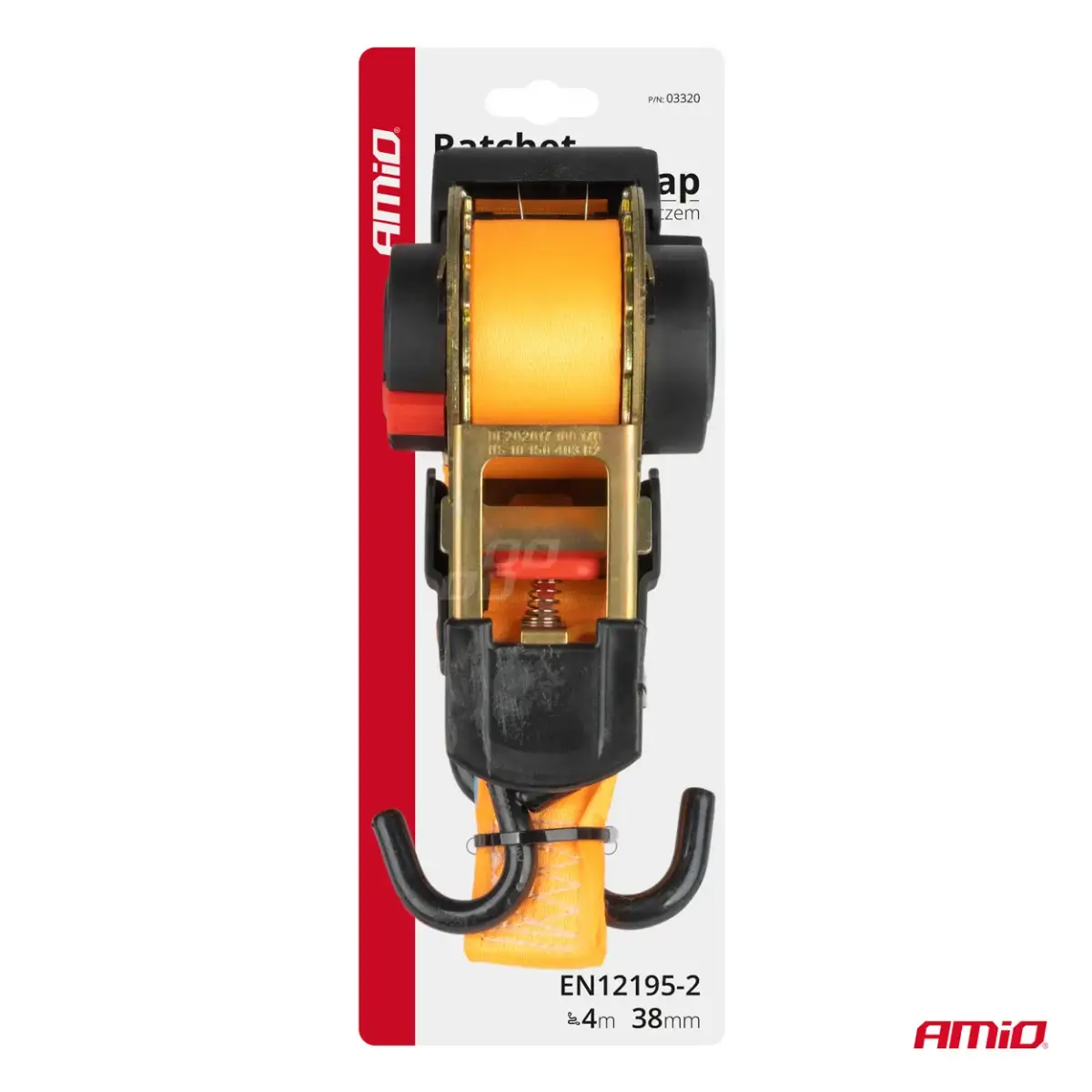 Automatic ratched tie down 1000/500kg 38mm 4m S-TYPE