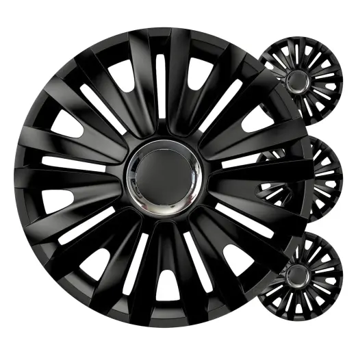 Car hubcaps 4pcs set Royal black 16" COLOR BOX