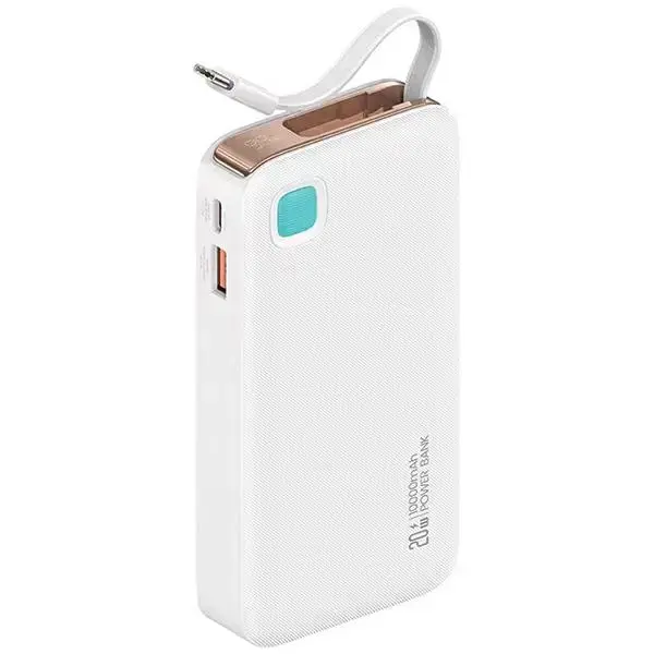 USAMS XY Series ārējais akumulators (powerbank) | 10000 mAh | 20W | USB-C | balts