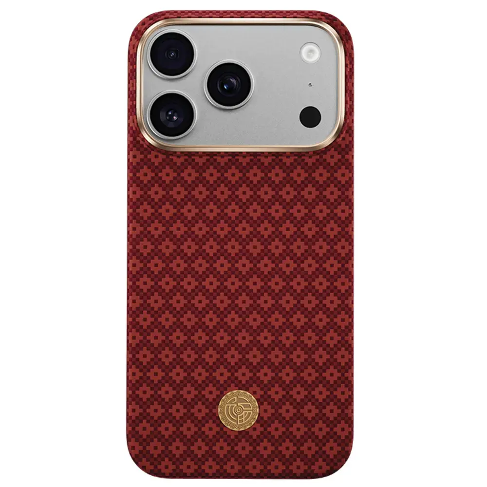 Benks Armor Air Armor Grid Kevlar Metal Frame 600D phone case for iPhone 18 Pro Max | iPhone 17 Pro Max red