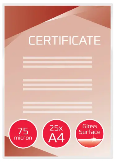 Laminēšanas kabatiņas GBC Document™ Pouch Gloss A4 75 mikroni