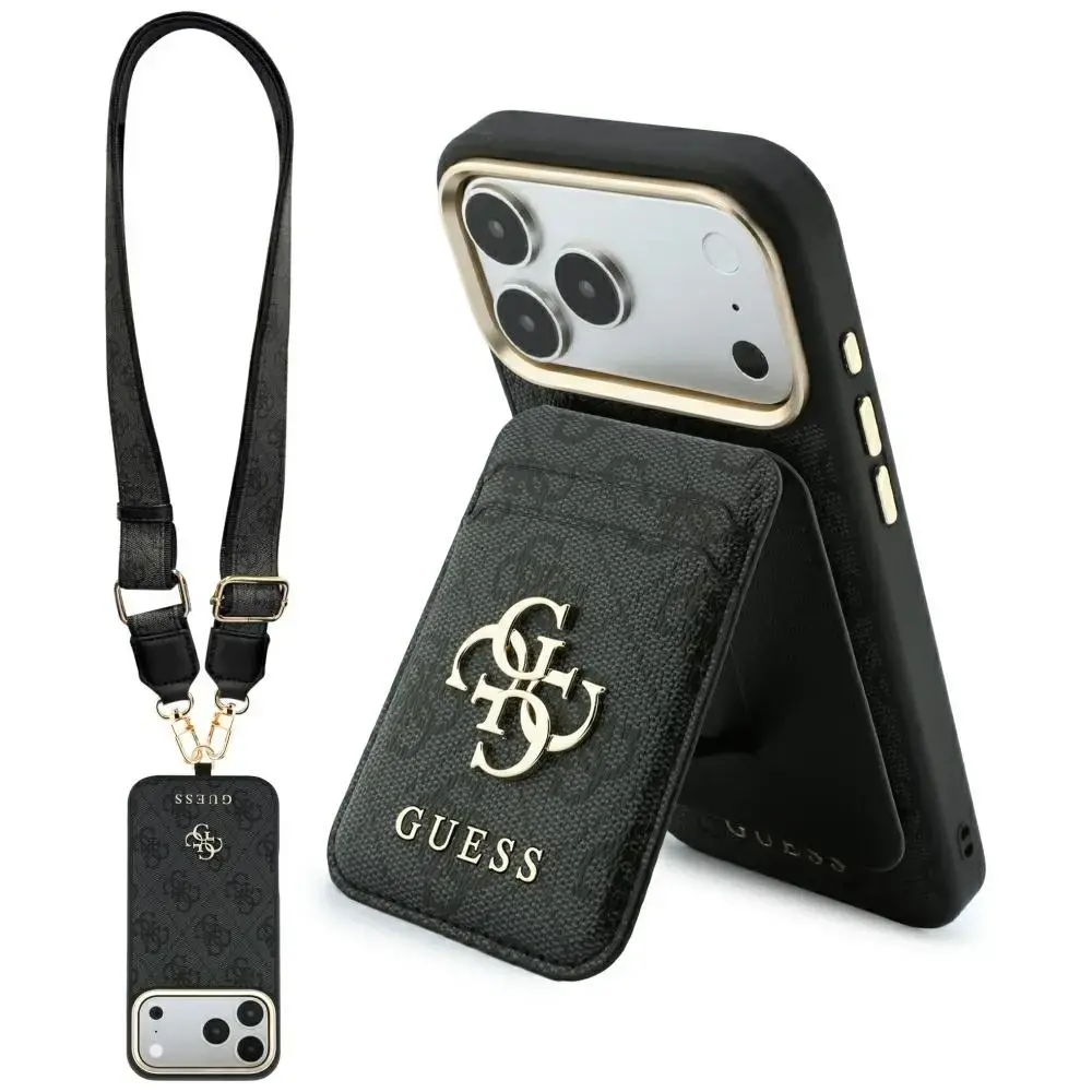 Case Guess 4G with wallet Magsafe for     iPhone 18 Pro / 17 Pro brown