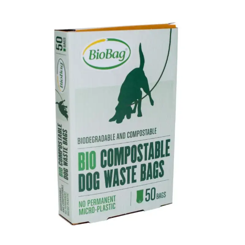 Suņu ekskrementu maisi kompostējami BioBag Dog on box (50 gab. kastē) 20mkr. 20x32cm melni