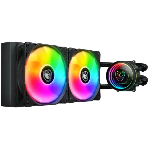 COUGAR Poseidon Elite ARGB 240 AiO Liquid Cooler, Black