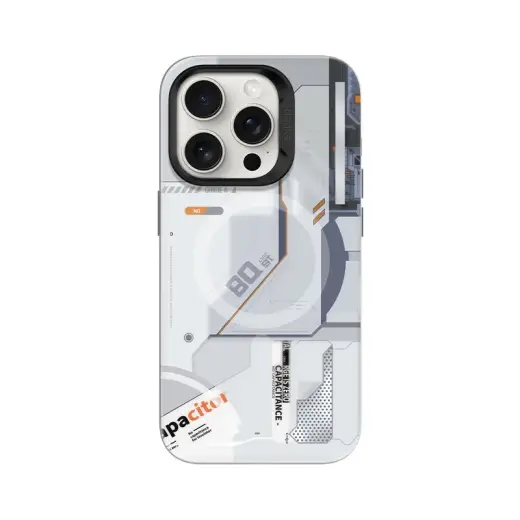 Benks Magnetic Mecha Series maciņš telefonam iPhone 15 Pro Max balts