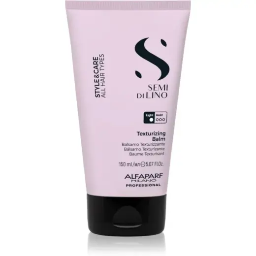 Alfaparf Milano Semi Di Lino Style&Care Texturizing Balm Moisturising Styling Cream for a Natural Look 150 Ml