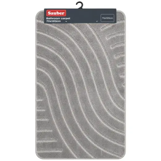 Grey bathroom mat 50x80 cm