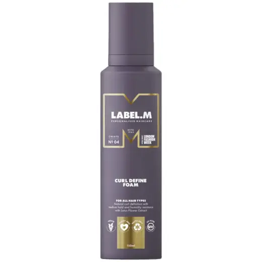 Label.M, Curl Define, Hair Styling Foam, Curl Definition, Medium Hold, 150 ml