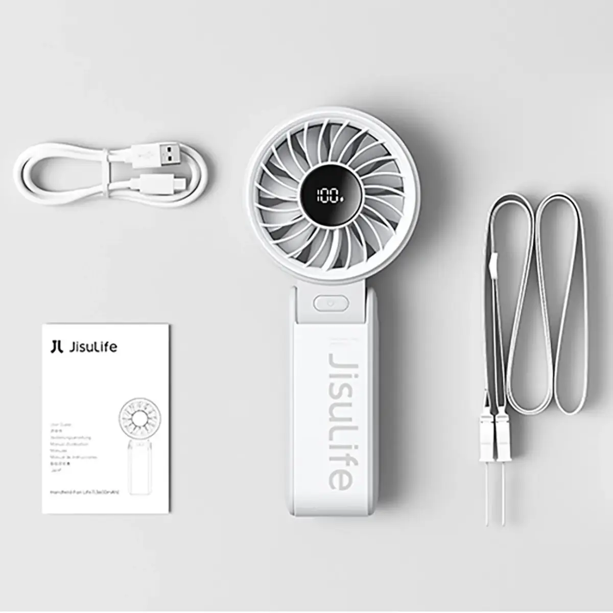 Jisulife Handheld Fan Life7 5000mAh Portable USB Fan - Gray