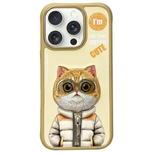 Cool&Cute 2.0 Cat phone case for iPhone 16 Pro Max brown