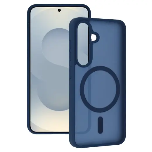 Tel Protect Aura Matte maciņš ar MagSafe atbalstu telefonam Samsung Galaxy S25 (S931) | S24 (S921) tumši zils