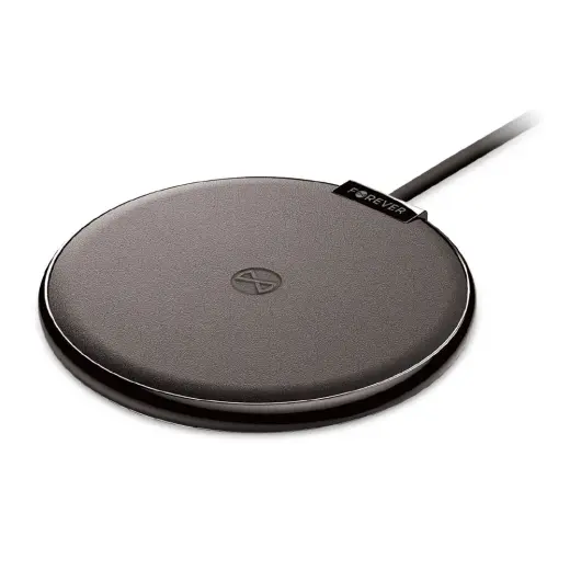 Forever WCD-200 Bezvadu Ātrs Lādētājs Mobilajam Ierīcēm 1A + Micro USB Vads | Melns