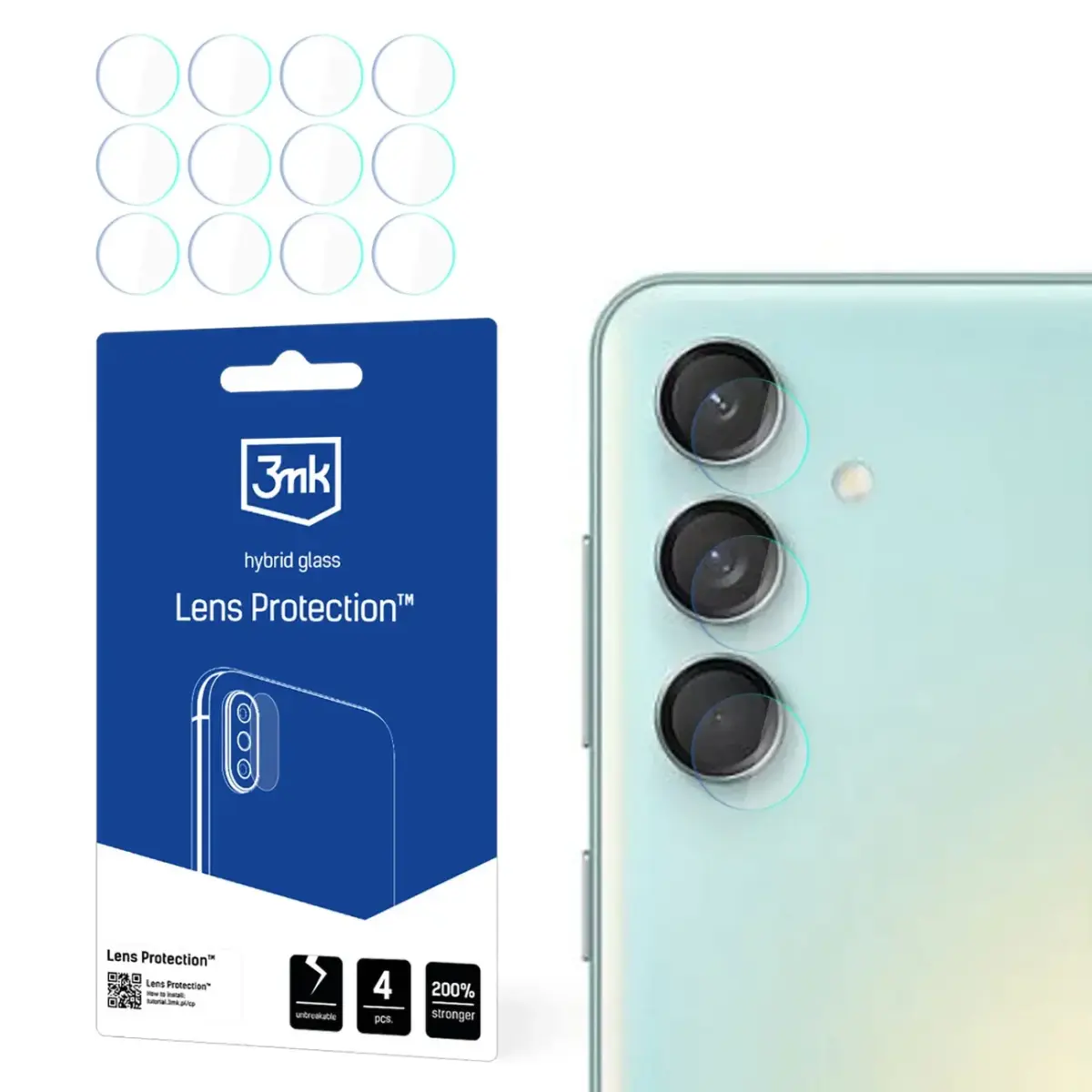 3mk Lens Protectionâ¢ hybrid camera glass for Samsung Galaxy M55