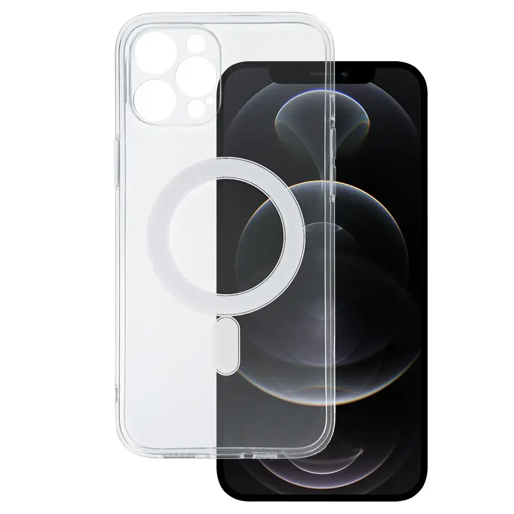 TEL PROTECT MagSilicone maciņš ar MagSafe atbalstu telefonam iPhone 12 Pro Max caurspīdīgs