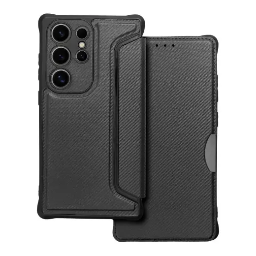 RAZOR knyginio tipo telefono dėklas Samsung Galaxy S24 Ultra (S928) juodas