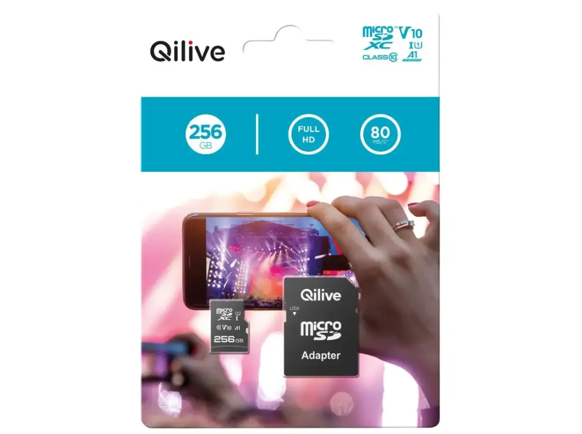 microSDXC 256GB Qilive Class 10 with Adapter