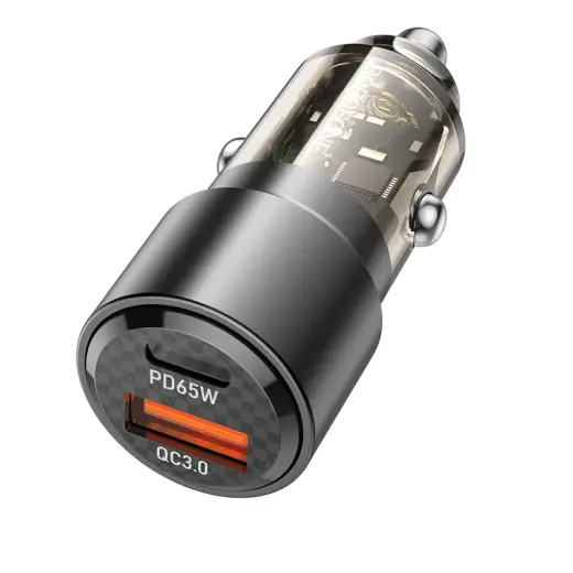 Borofone BZ20A Smart autolaadija | 65W | PD, QC | USB-A, USB-C | must