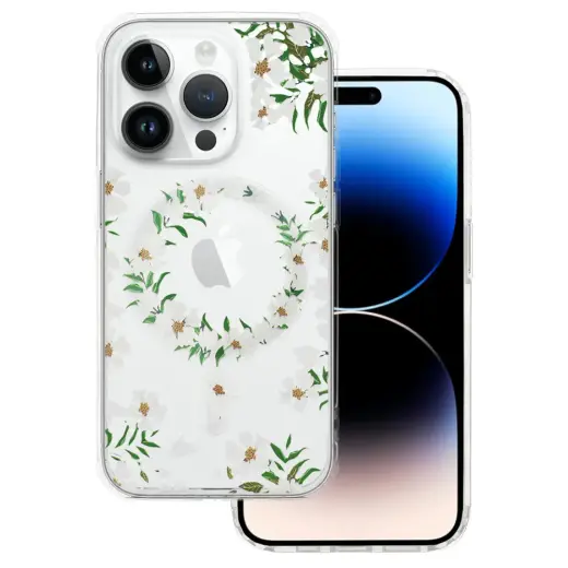 Tel Protect Flower maciņš ar MagSafe atbalstu telefonam iPhone 12 daudzkrāsains