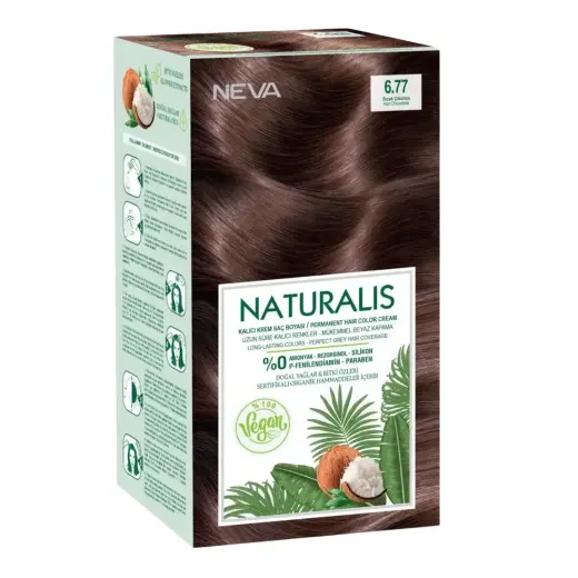 Neva, Naturalis, Vegan, Permanent Hair Dye, 6.77 Hot Chocolate, 150 ml