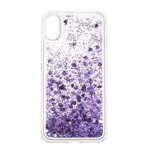 Fusion Fun Liquid Back Case Protect Silicone Case For Apple iPhone X | XS Transparent - Purple
