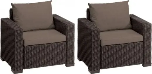 Garden chairs 2pcs. California brown