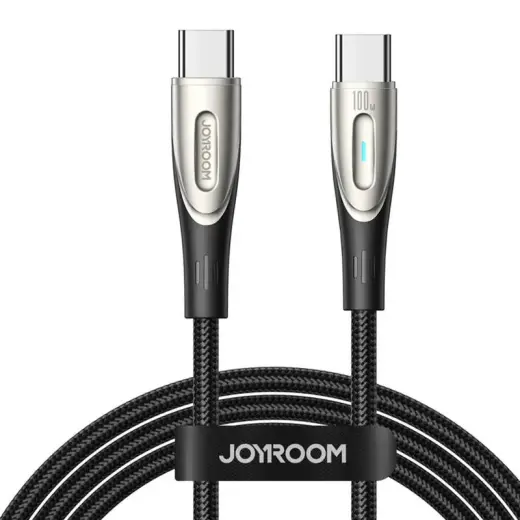 Joyroom SA27-CC5 datu pārraides un uzlādes vads | USB-C uz USB-C | 100W | 1.2m | melns