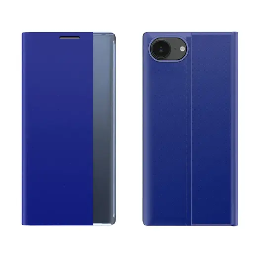 New Sleep knyginio tipo telefono dėklas su stovu iPhone 16e mėlynas