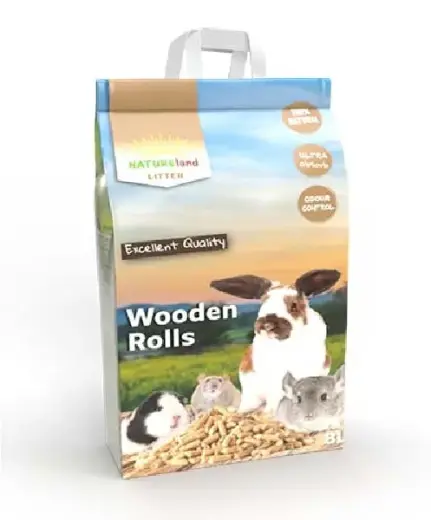 Dabīgie granulu pakaiši : Kockolit ML Wooden Rolls 8L