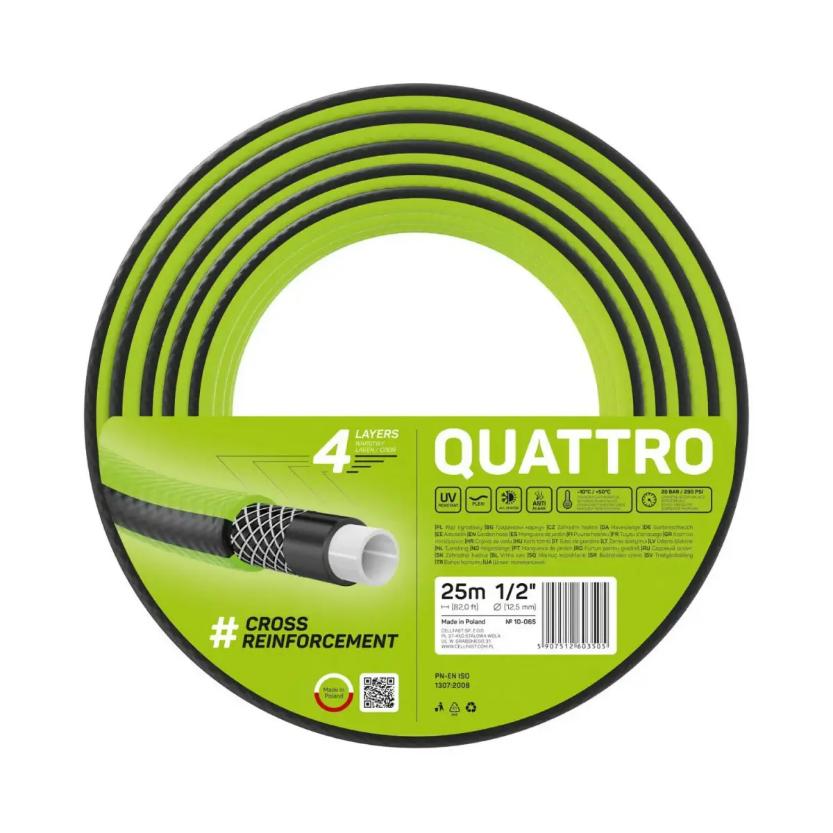 Watering hose Quattro 1/2" 25 m